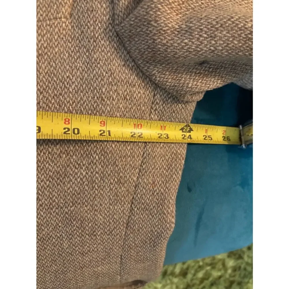 Vintage Giorgio Sant’Angelo Men’s Beige Tweed Blazer Sport Coat Approx XL